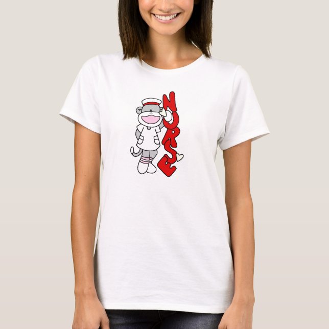 Sock Monkey Nurse T-shirts and Gifts (Front)