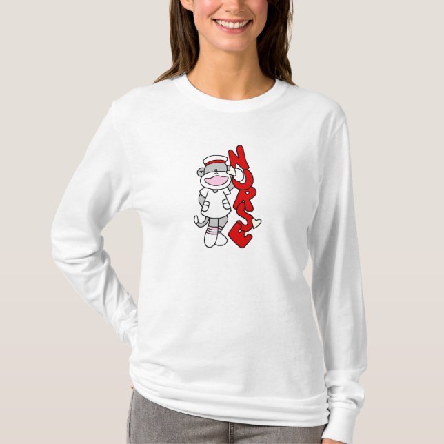 Sock Monkey Nurse T-shirts and Gifts (Front)