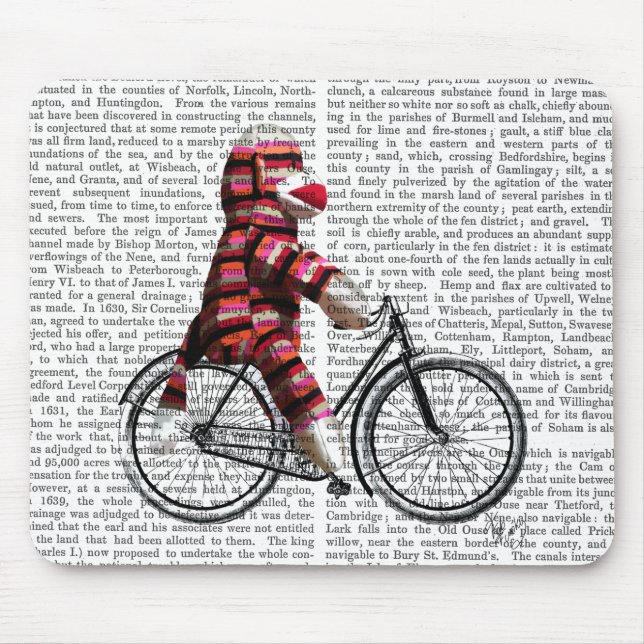 Sock Monkey on Bicycle Mouse Pad (Front)