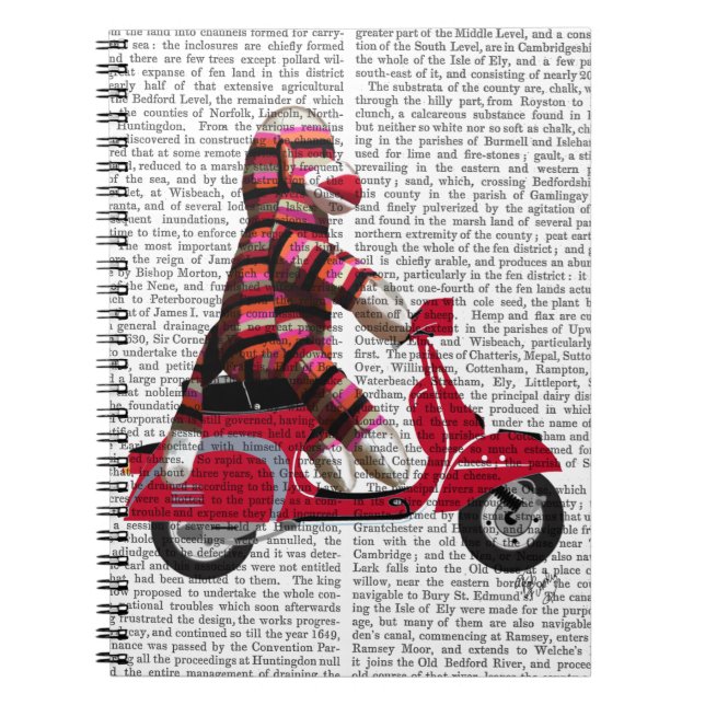 Sock Monkey on Moped Notebook (Front)