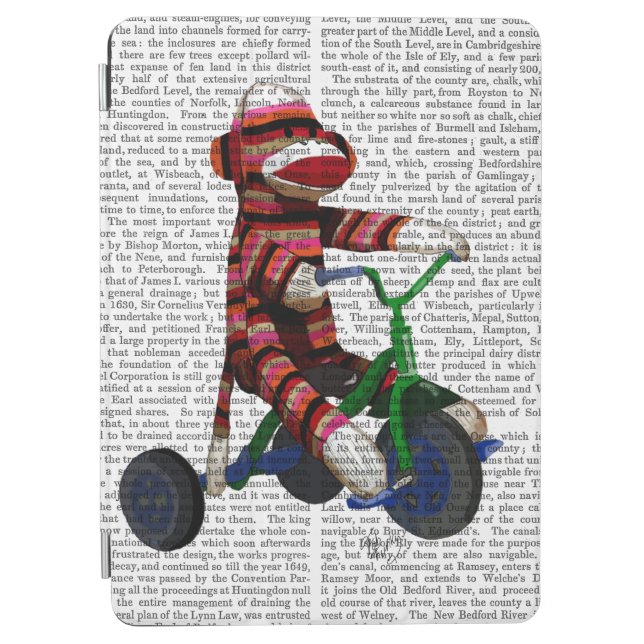Sock Monkey on Tricycle iPad Air Cover (Front)