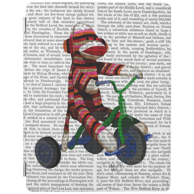 Sock Monkey on Tricycle iPad Air Cover (Front)