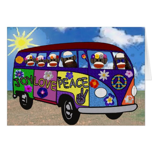 Sock Monkey Peace Bus