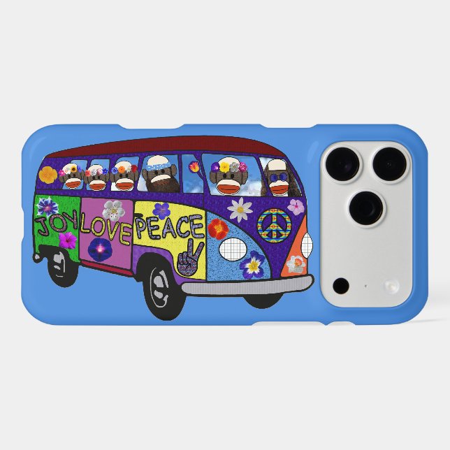 Sock Monkey Peace Bus  Case-Mate iPhone Case (Back (Horizontal))
