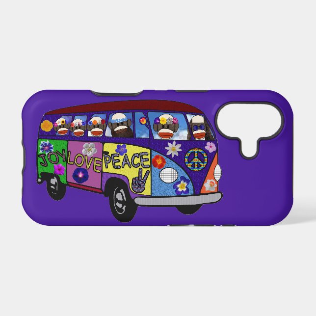Sock Monkey Peace Bus  Case-Mate iPhone Case (Back (Horizontal))