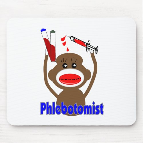 Sock Monkey Phlebotomist Gifts__Adorable Mouse Pad