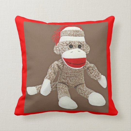 Sock Monkey Pillow Zazzle Com