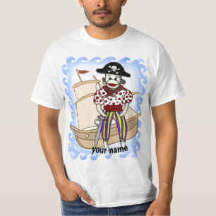 Sock Monkey Pirate T-Shirt