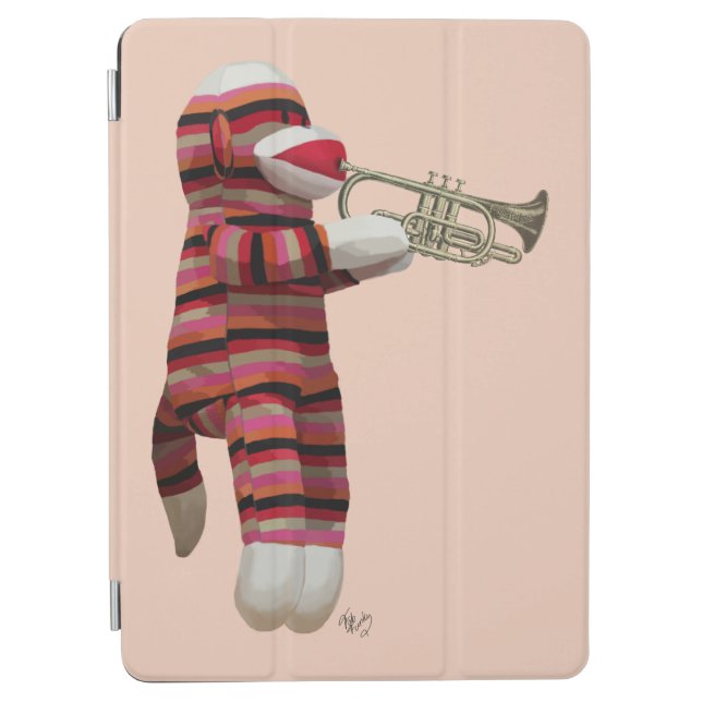 Sock Monkey Playing Trumpet 2 iPad Air Cover (Front)