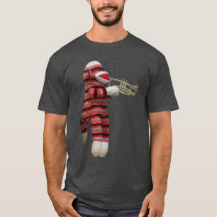 Sock Monkey Playing Trumpet 2 T-Shirt
