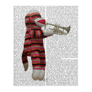 Sock Monkey Playing Trumpet Acrylic Print