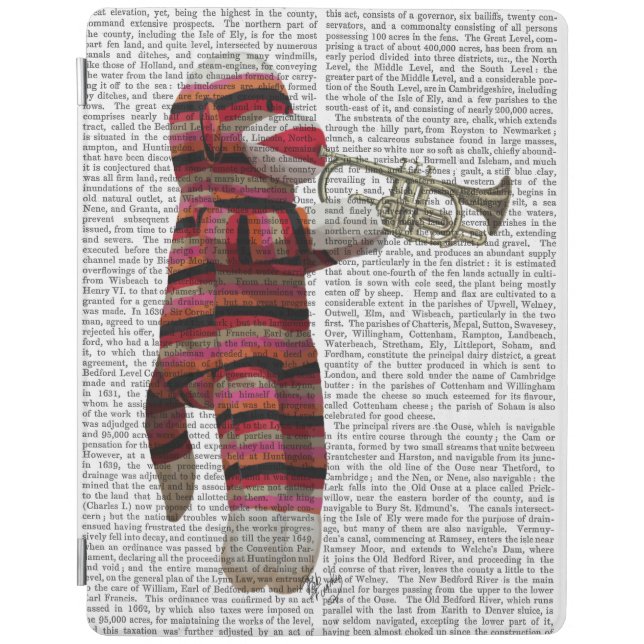 Sock Monkey Playing Trumpet iPad Air Cover (Front)