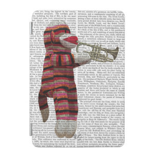 Sock Monkey Playing Trumpet iPad Mini Cover