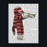 Sock Monkey Playing Trumpet Postcard<br><div class="desc">Children's</div>