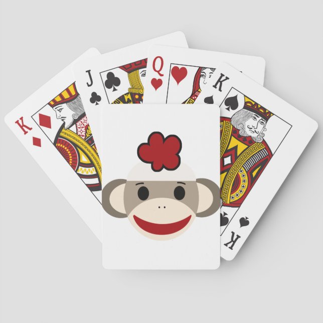 sock monkey poker cards (Back)