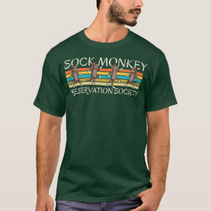 Sock Monkey Preservation Society Retro Vintage Str T-Shirt