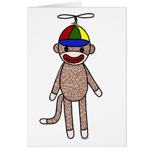 Sock Monkey Propeller Hat (Front)