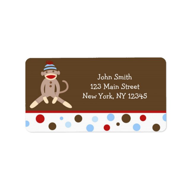 Sock Monkey Return Address Labels (Front)