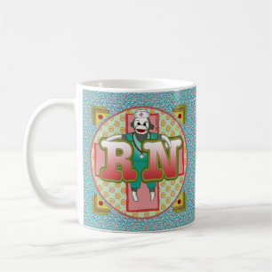 Sock Monkey RN Nurse Coffee Mug