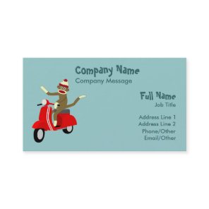 Sock Monkey Scooter Business Card
