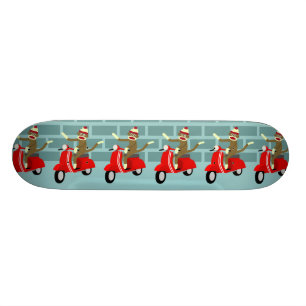 Sock Monkey Scooter Skateboard Deck