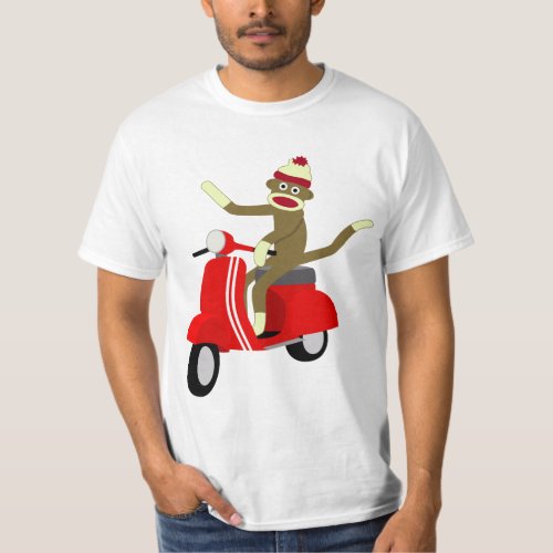 Sock Monkey Scooter T_Shirt