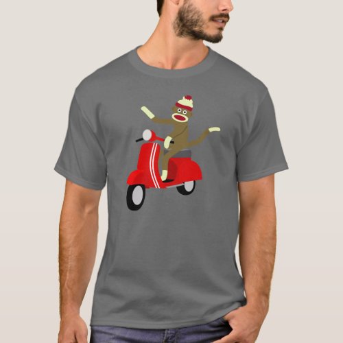 Sock Monkey Scooter T_Shirt