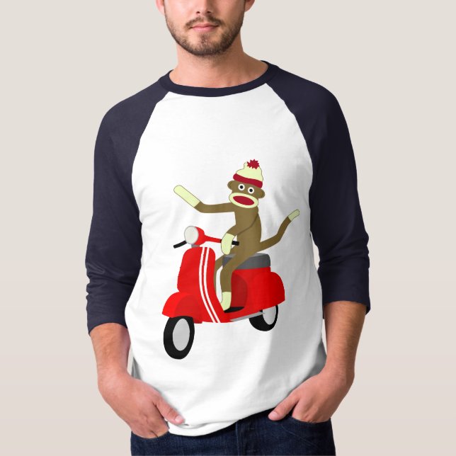 Sock Monkey Scooter T-Shirt (Front)