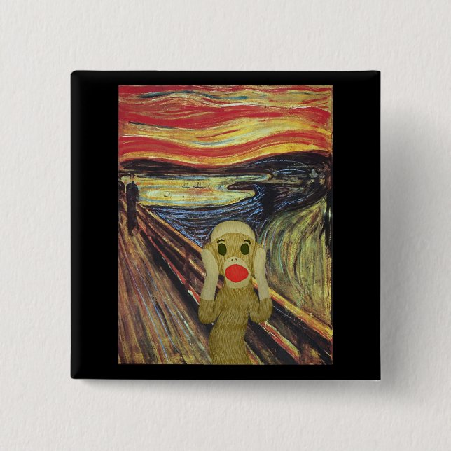 Sock Monkey Scream button (Front)