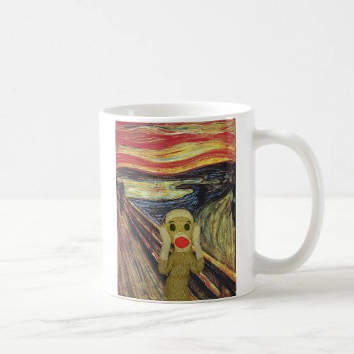 Sock Monkey Scream mug