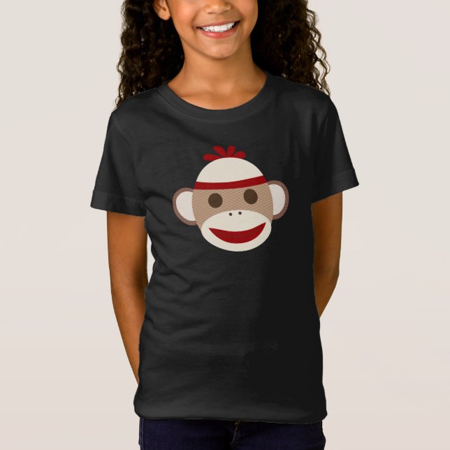 Sock Monkey Shirt for Girls (Front)