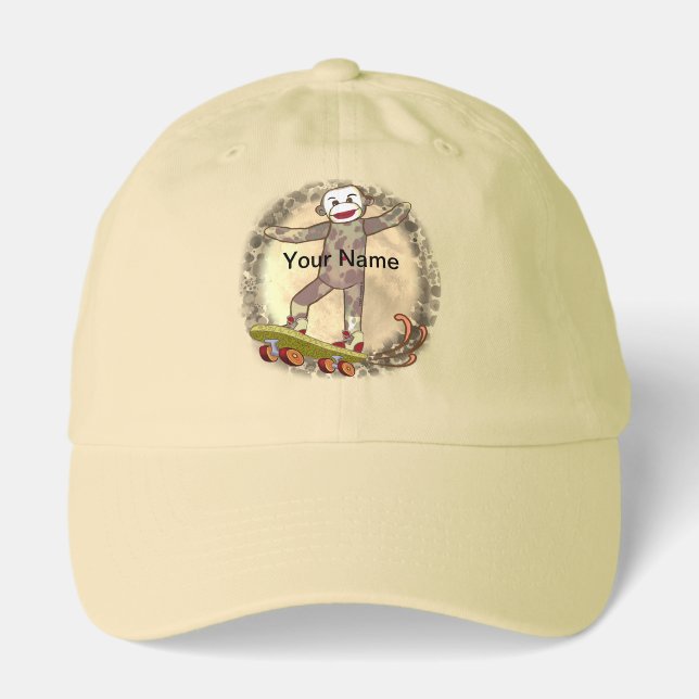 Sock Monkey Skater  Hat (Front)