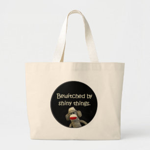 Sock Monkey Slurs Large Tote Bag