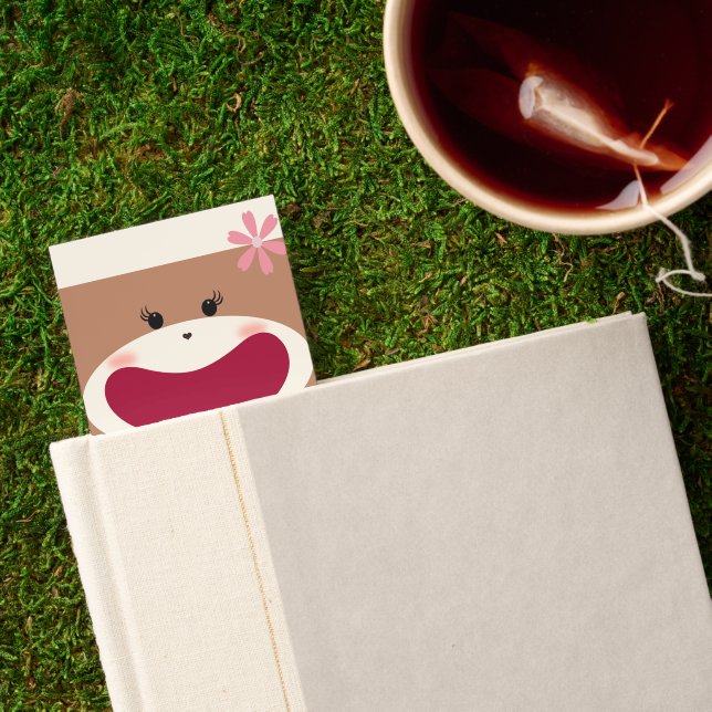 Sock Monkey Smile(Girl) Bookmarks (Closed Book)