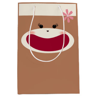 Sock Monkey Smile(Girl) Medium Gift Bag