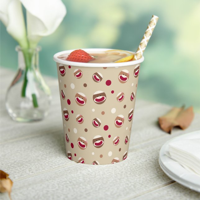 Sock Monkey Smile Paper Cups (Insitu)