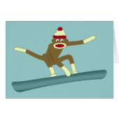 Sock Monkey Snowboarder (Front Horizontal)