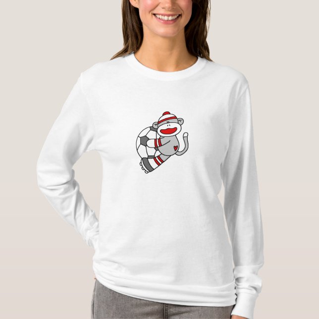 Sock Monkey Soccer T shirts and Gifts (Front)