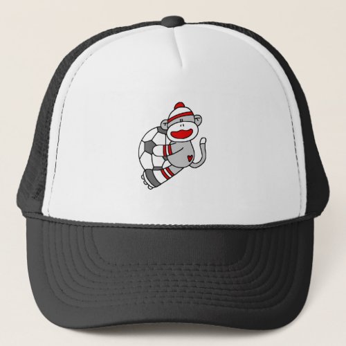 Sock Monkey Soccer Trucker Hat