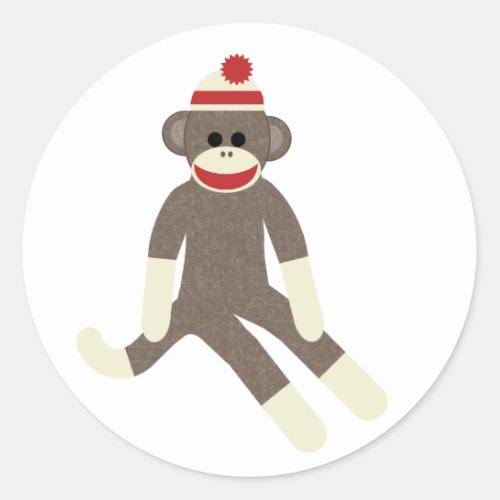 Sock monkey sticker