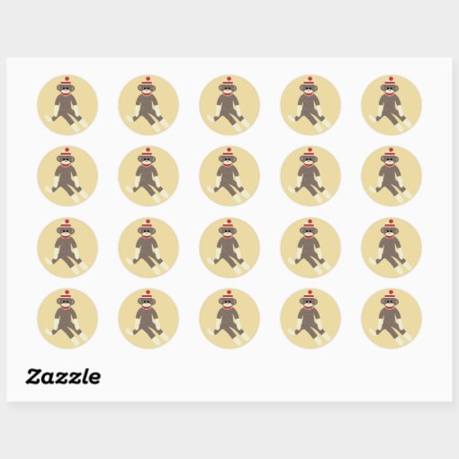 sock monkey stickers | Zazzle
