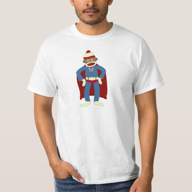 Sock Monkey Superhero T-Shirt (Front)