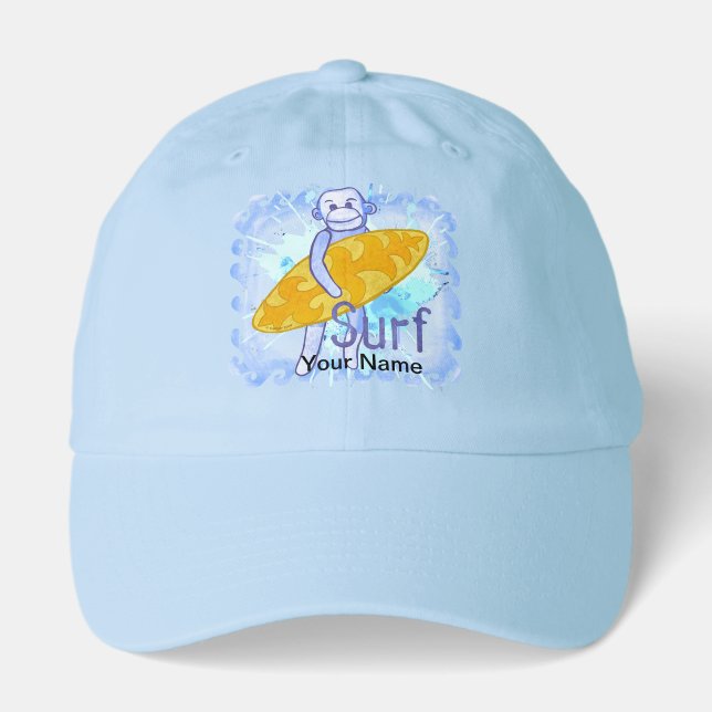 Sock Monkey Surfer   Hat  (Front)