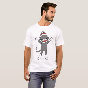 Sock Monkey T-shirt Happy Sock Monkey Graphic tee