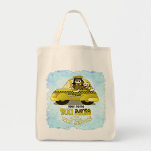 Sock Monkey Taxi Mom Tote Bag
