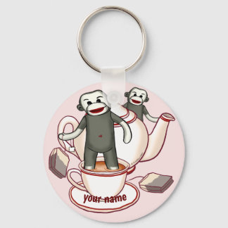 Sock Monkey Teapot keychain
