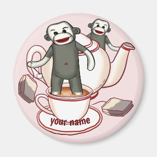 Sock Monkey Teapot magnet