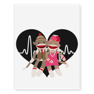 Sock Monkey Temporary Tattoos