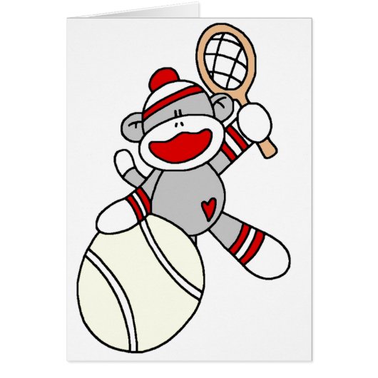 Sock Monkey Tennis Cards (Front)