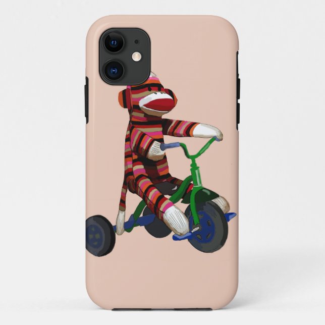 Sock Monkey Tricycle Case-Mate iPhone Case (Back)